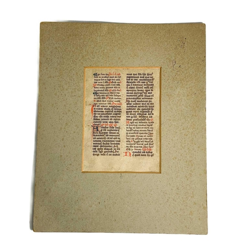 241 - BREVIARY, use of Cologne, 14th Century. [A manuscript vellum leaf from a Breviary, use of Cologne. N... 