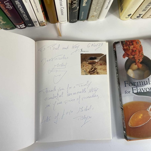 242 - COOKERY INTEREST Twenty One Cookery books, each signed Signed Cookery Books All books HB unless ment... 