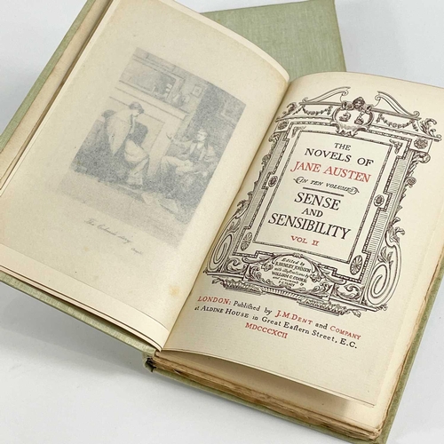 25 - Jane Austen. Ten uniform volumes. 'Pride and Prejudice,' edited by Reginald Brimley Johnson, two vol... 