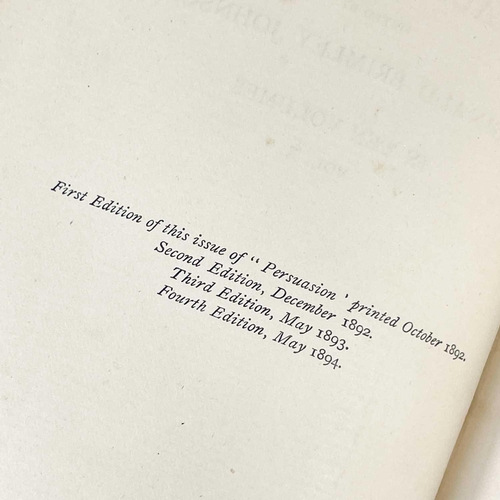 25 - Jane Austen. Ten uniform volumes. 'Pride and Prejudice,' edited by Reginald Brimley Johnson, two vol... 