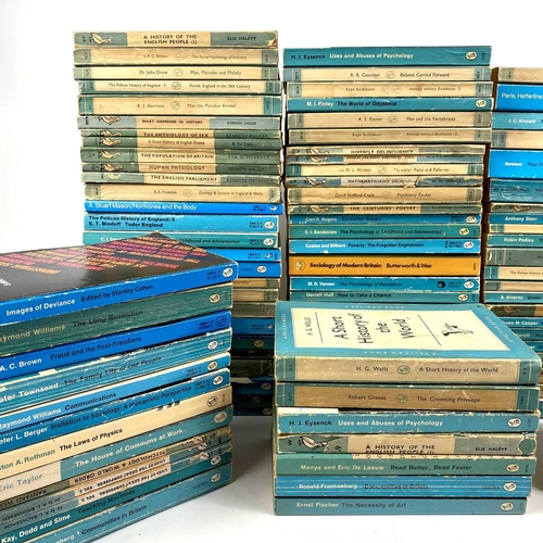 260 - A collection of 'Pelican' books. Over fifty in total, thin card wraps, varying conditions. (50+)