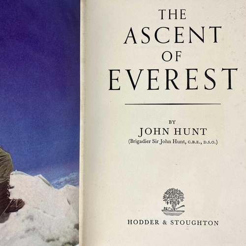 266 - Twenty-six titles covering mountaineering, climbing and caving JOHN HUNT, The Ascent of Everest; fir... 