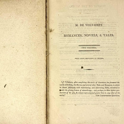 269 - Twenty-four 18th and 19th century published works. M. De VOLTAIRE. 'romances, Novels, and Tales,' vo... 