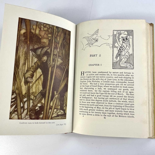 27 - Arhtur Rackham Illustrations. 'Gulliver's Travels,' by Jonathan Swift, reprint, original cloth, stai... 