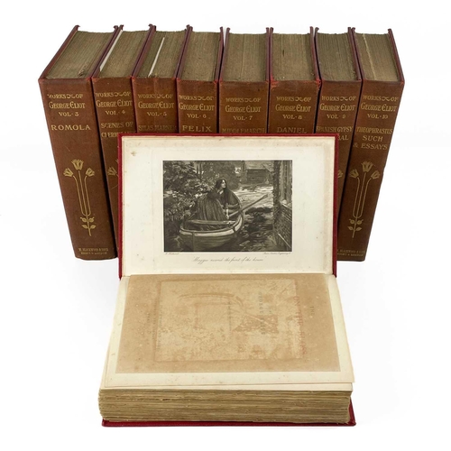 288 - [MARY ANN EVANS]. 'The Works of George Eliot'. Library Edition, ten volumes, uniformly bound in red ... 