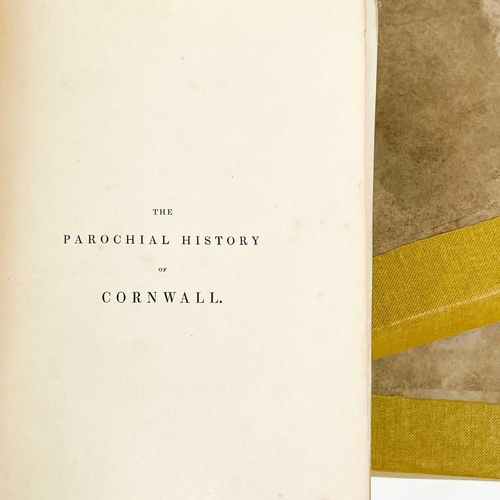 302 - Cornwall Interest. Eight works. DAVIES GILBERT. 'The Parochial History of Cornwall,' lacks vol I (of... 