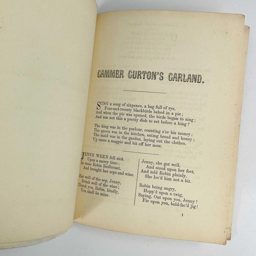 311 - T. WEBSTER Illustrations. 'Gammer Gurton's Garland,' engraved frontis, rebound thin card wraps, prin... 