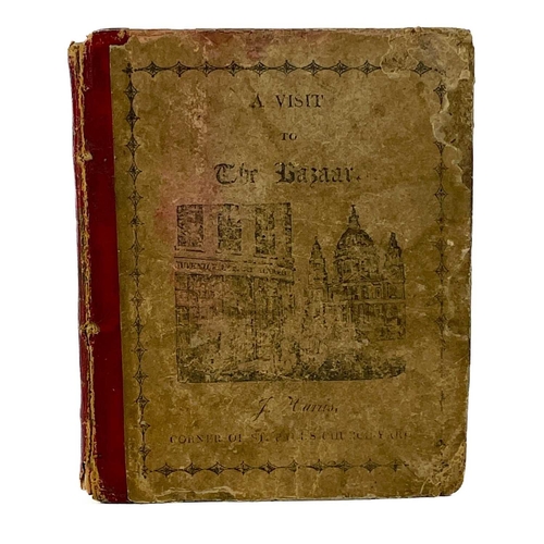 313 - Two nineteenth century illustrated works. 'A Visit to the Bazaar,' quater red leather with pictorial... 