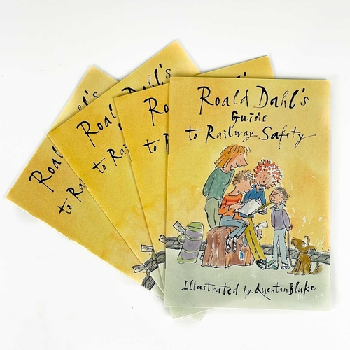 316 - 'Roald Dahl's Guide to Railway Safety'. Four copies, illustrated by Quentin Blake, thin card wraps, ... 