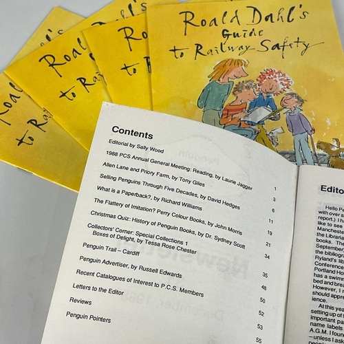 316 - 'Roald Dahl's Guide to Railway Safety'. Four copies, illustrated by Quentin Blake, thin card wraps, ... 