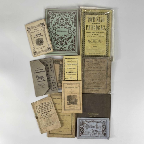 317 - Fifteen 19th century 'Chapbooks' and pocket books. 'The New Royale Battledore,' a single sheet folde... 