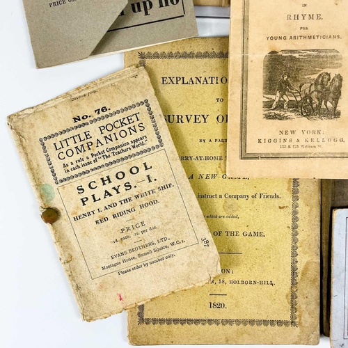 317 - Fifteen 19th century 'Chapbooks' and pocket books. 'The New Royale Battledore,' a single sheet folde... 