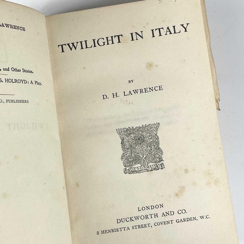 318 - T. E. Lawrence. Six works. 'Etruscan Places,' first edition, original cloth, spoting to front and re... 