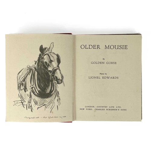 325 - GOLDEN GORSE. 'Older Mousie'. Reprint, original publishers boards, Country Life Ltd, 1936.