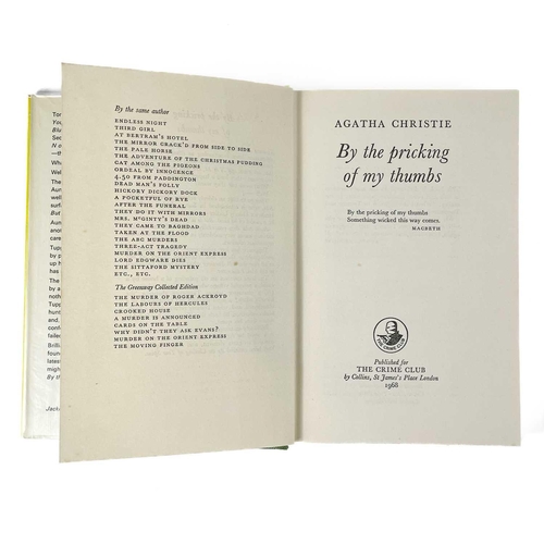 330 - Agatha Christie. Eleven works including seven firsts. 'By the pricking of my thumbs,' first edition,... 