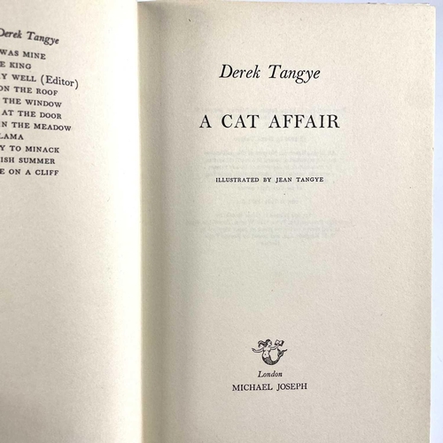 336 - Signed Derek Tangye. 'A Cat Affair,' flat signed by the author, first edition, origianl cloth, uncli... 