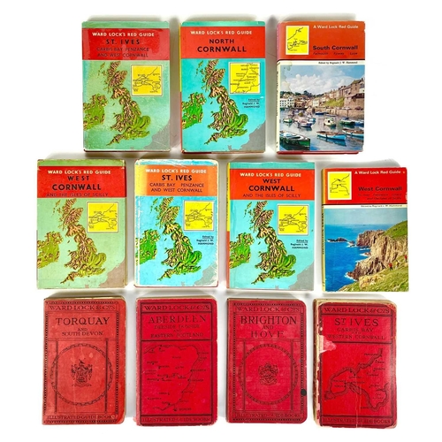 35 - Eleven various Ward Lock & Co pocket atlases. Including St Ives, Brighton, West Cornwall North Cornw... 