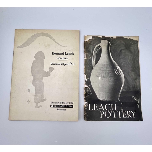 359 - BERNARD LEACH 'W H Lane & Son Auction Catalogue.' 'Bernard Leach Ceramics/Oriental Objets d'Art.' Il... 