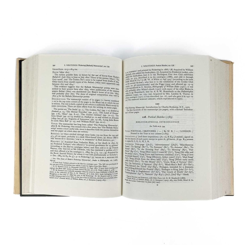 385 - G. E. BENTLEY, Jr 'Blake Books: Annotated Catalogues of William Blake's Writings in Illuminated Prin... 