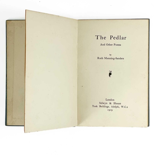 408A - RUTH MANNING-SANDERS. 'The Pedlar and Other Poems,' first edition, original cloth, unclipped dj, ton... 