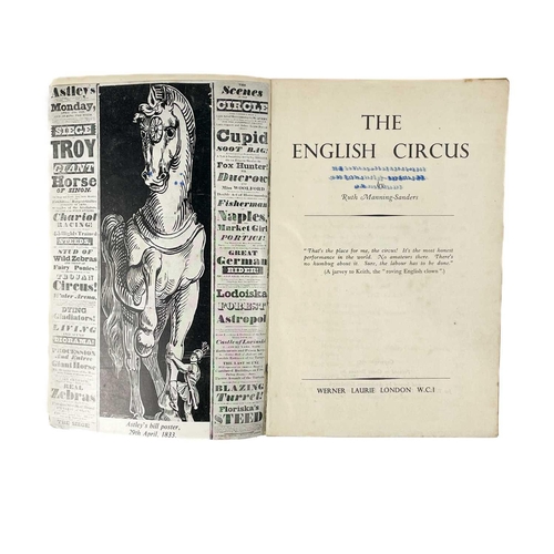 416 - Ruth MANNING-SANDERS 'The English Circus,' uncorrected proof, thin card wraps, toning and spotting W... 