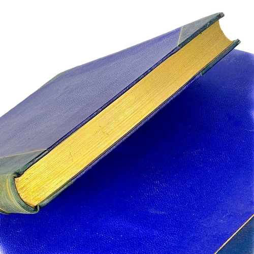 445 - 'A Portfolio: An Artistic Periodical'. Four uniformely bound volumes, half blue morocco with blue bo... 