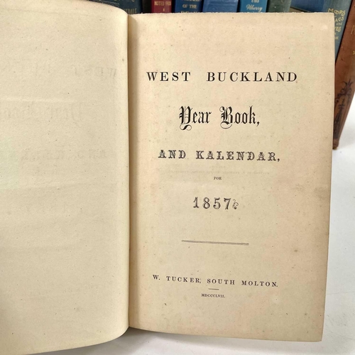 445b - Ruth MANNING-SANDERS. 'West Buckland Year Book, and Kalendar for 1857,' original embossed cloth with... 