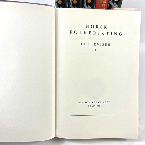 445g - Ruth MANNING-SANDERS. 'Norsk Folkedikting,' vols 1-4, 6-7, of this folk dictionary in Norwegian, ori... 