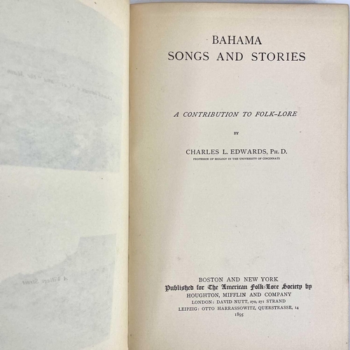 445k - Ruth MANNING-SANDERS. CHARLES L. EDWARDS. 'Bahama Songs and Stories. A Contribution to Folk-Lore,' l... 