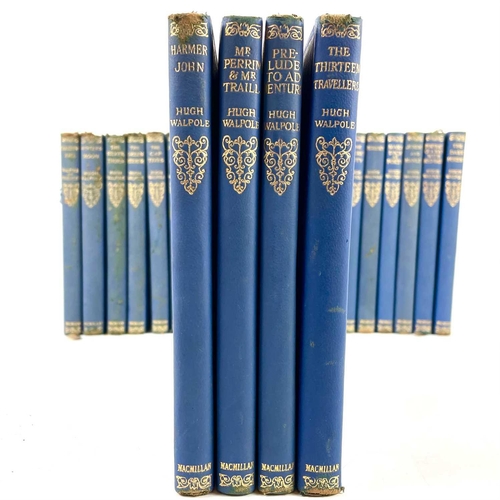 445v - Ruth MANNING SANDERS. HUGH WALPOLE. 'The Works of....,' twenty-four volumes in uniform blue leather ... 