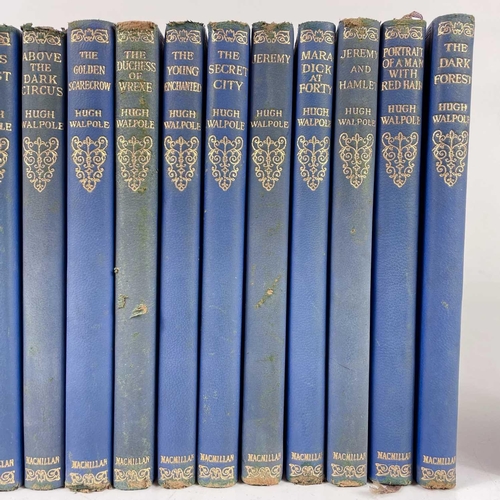 445v - Ruth MANNING SANDERS. HUGH WALPOLE. 'The Works of....,' twenty-four volumes in uniform blue leather ... 