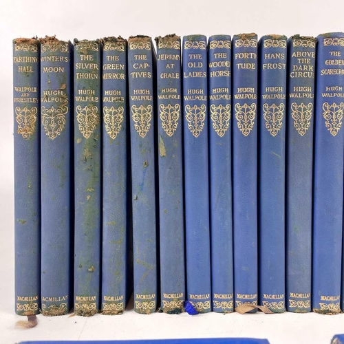 445v - Ruth MANNING SANDERS. HUGH WALPOLE. 'The Works of....,' twenty-four volumes in uniform blue leather ... 