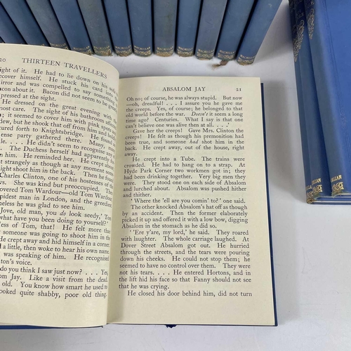 445v - Ruth MANNING SANDERS. HUGH WALPOLE. 'The Works of....,' twenty-four volumes in uniform blue leather ... 