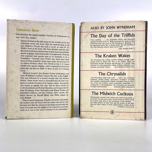 448 - John Wyndham. Two works. 'The Chrysalids,' first edition, original cloth, unclipped dj, light spotti... 