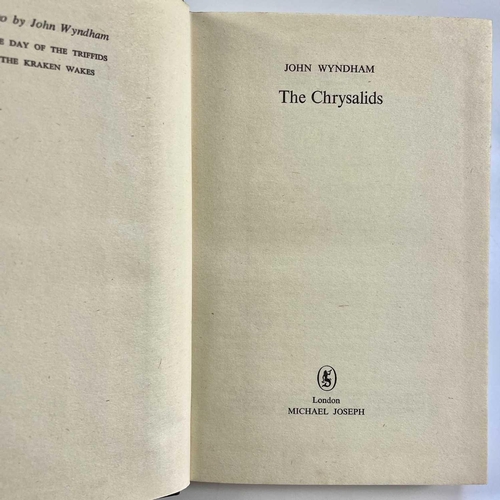 448 - John Wyndham. Two works. 'The Chrysalids,' first edition, original cloth, unclipped dj, light spotti... 