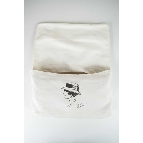 327 - A Chanel gold woven raffia 'Cruise Collection' medium classic double flap bag. Circa 2012-13, with g... 