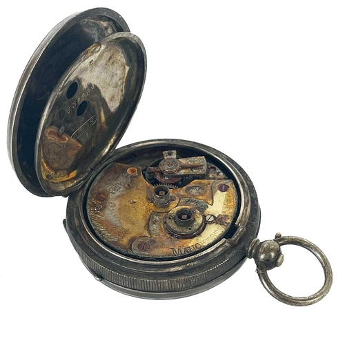 8 - Four pocket watches. Three in need of repair, one in gun metal case with luminous Arabic numerals, a... 