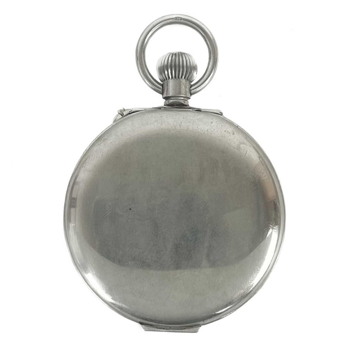 8 - Four pocket watches. Three in need of repair, one in gun metal case with luminous Arabic numerals, a... 