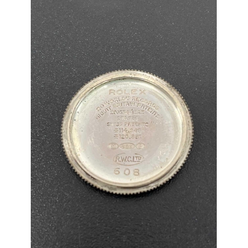 ROLEX A rare 1920's Rolex Oyster silver octagonal cased