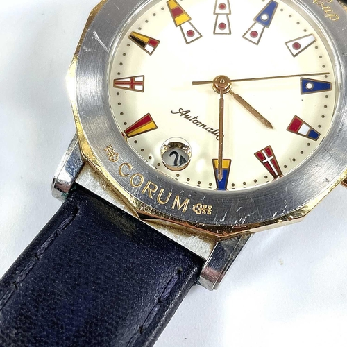 97 - A Corum Admiral's Cup 18ct bi-colour gold automatic gentleman's wristwatch. Ref. 89.430.21the 28mm c... 