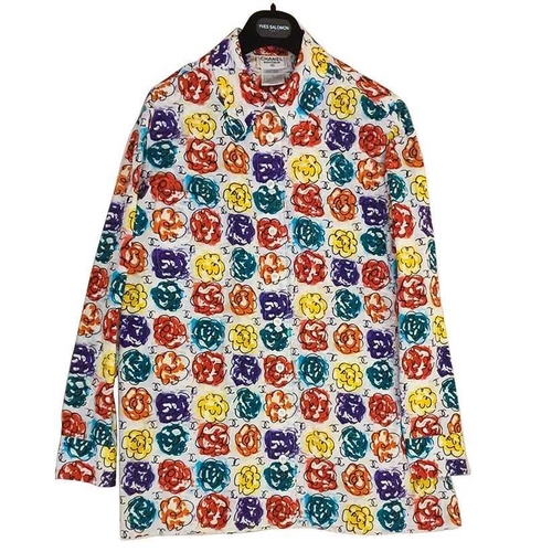 115 - A Chanel Boutique flower printed shirt. Size 44.The fabric is 100% cotton. See images of labels now ... 