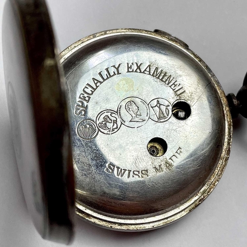 12 - A nickel cased centre seconds chronograph pocket watch. .