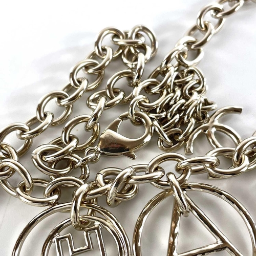 145 - A Chanel light gold tone Hula Hoop Cuba necklace. Etched marks 'CHANEL J17 C MADE IN ITALY' to the c... 