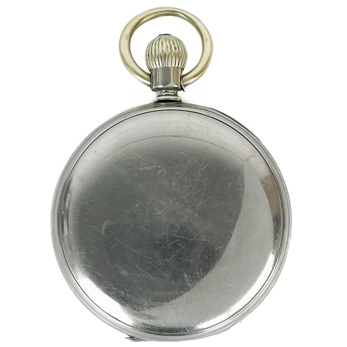 18 - An Edwardian silver cased key wind open face pocket watch. The 43mm white enamel dial signed W. PINK... 