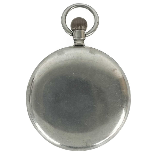 29 - An American silver plated full hunter pocket watch with lever movement (lacks dial) The outer case e... 