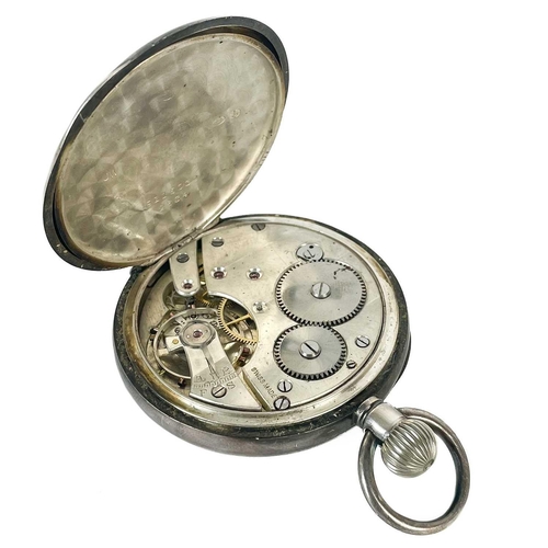 30 - Three silver cased pocket watches. To include a .935 silver cased Swiss fob watch, the lever movemen... 