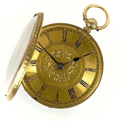 5 - A Victorian 18ct gold fob pocket watch by Army & Navy Co-Operative Society. With lever fusee movemen... 