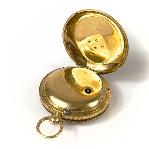 5 - A Victorian 18ct gold fob pocket watch by Army & Navy Co-Operative Society. With lever fusee movemen... 