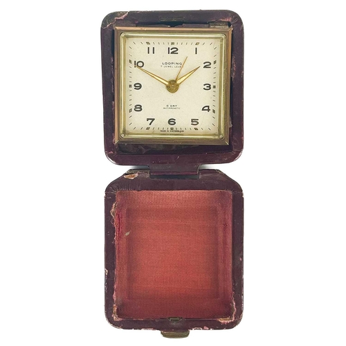 50 - A French nickel cased pocket pedometer. The white enamel dial marked for yards, with two subsidiarie... 