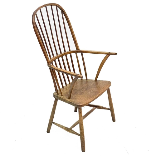 1 - A 19th ash and fruitwood Cornish Windsor armchair. Height 109cm width 60cm depth 45cm.The chair is s... 